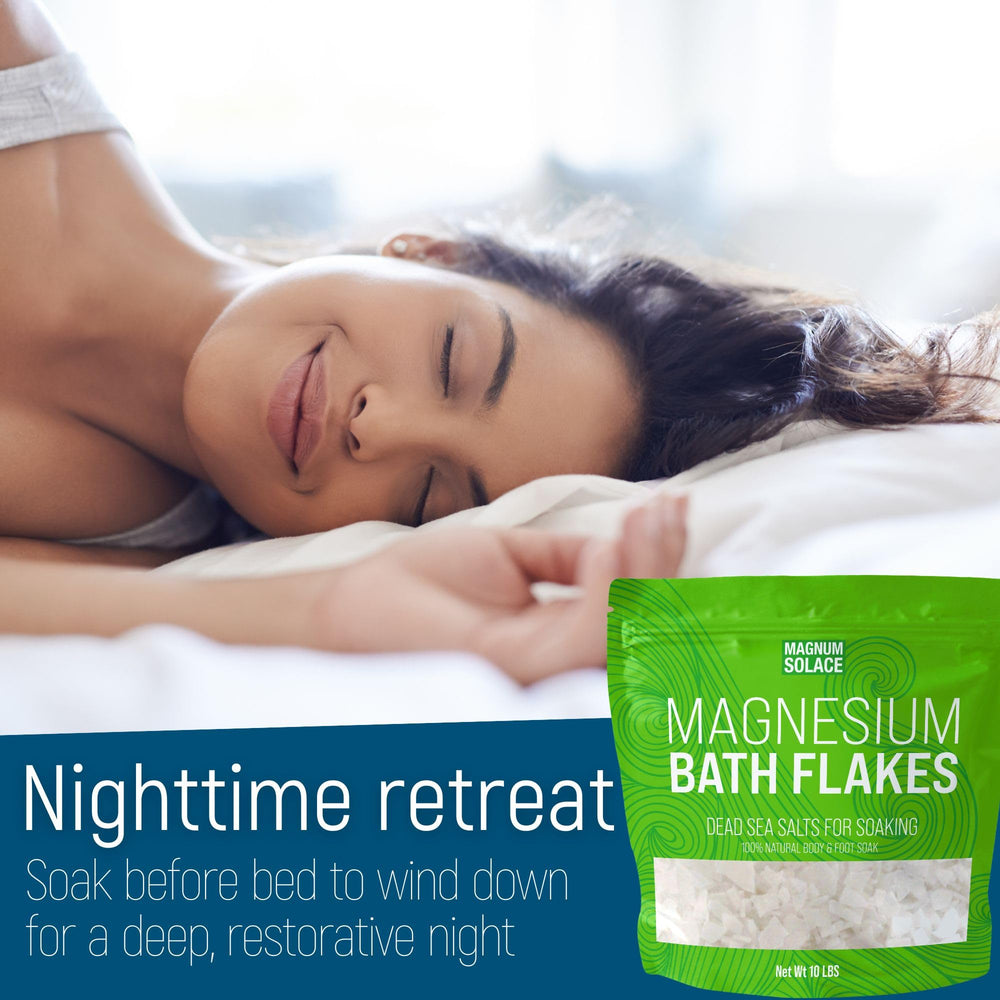 Magnum Solace bath soak night routine image encourages consistent self-care.