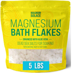 Magnum Solace escamas de magnesio para baño, relajación suave de la piel.