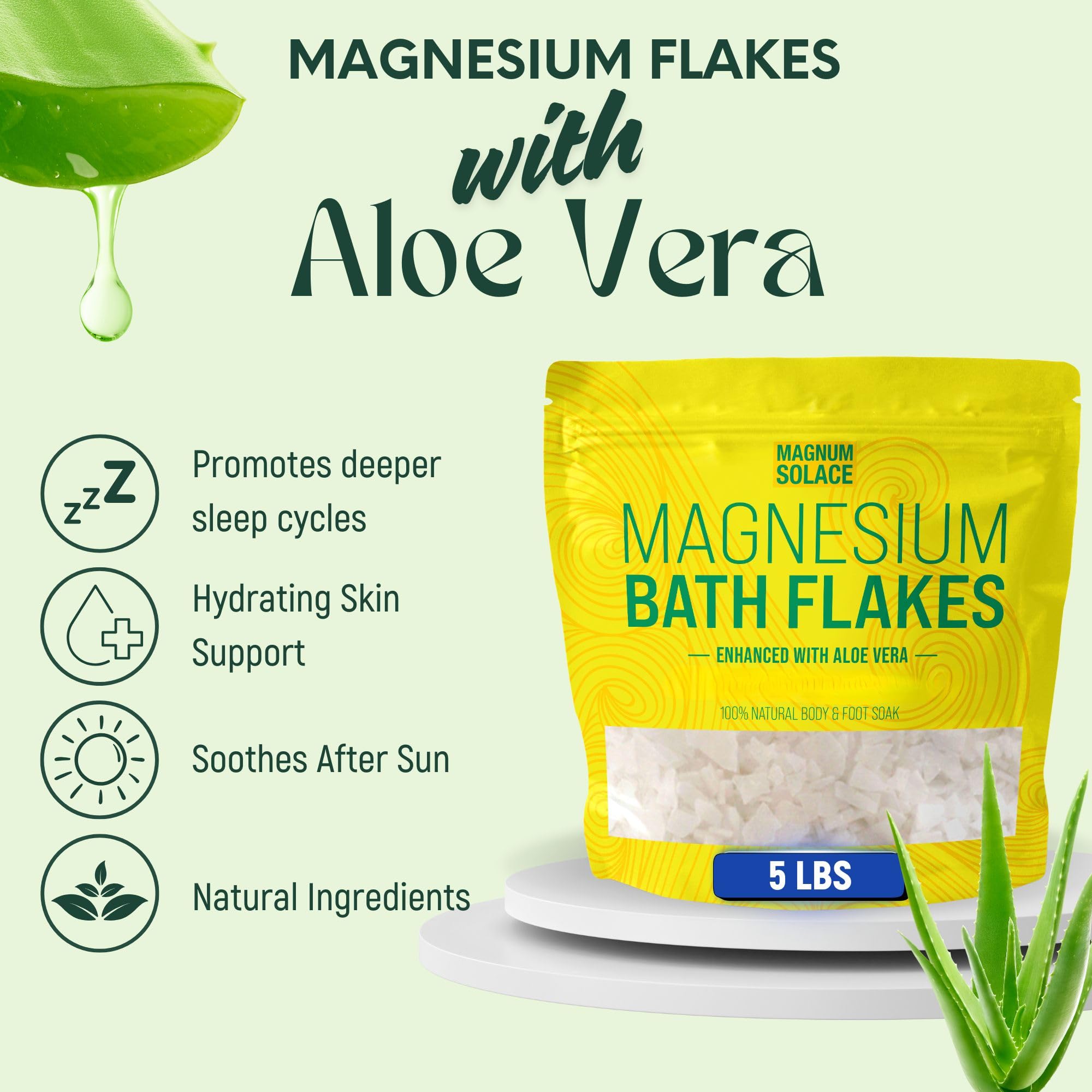 Magnum Solace sal del Mar Muerto para remojos relajantes y purificantes.