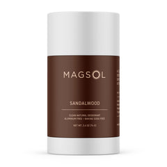 MagSol desodorante magnesio para hombres con sandalo, proteccion duradera sin irritacion.