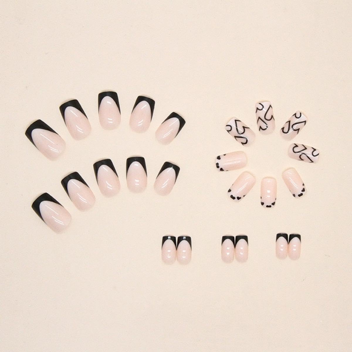 Maigitur conjunto de 24 uñas, tallas variadas para ajuste personalizado.