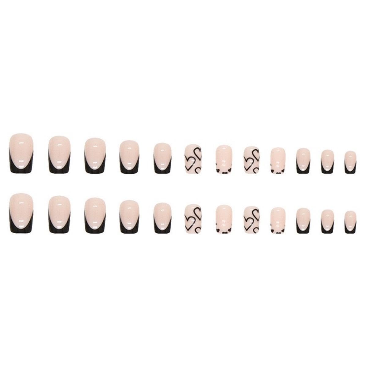 Maigitur uñas cuadradas cortas, ideales para uso diario.