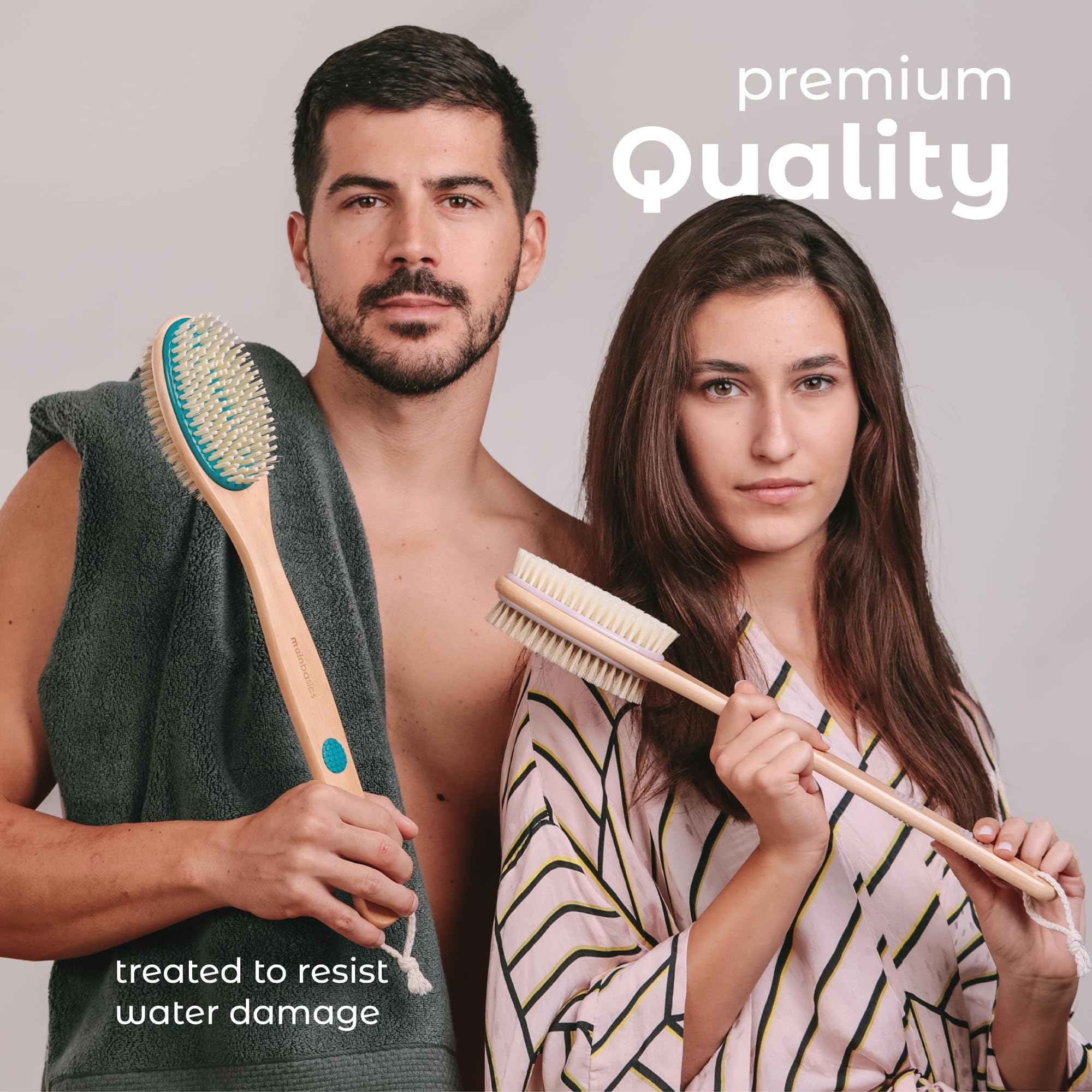 Cepillo duradero MainBasics para mantener la piel limpia y revitalizada.