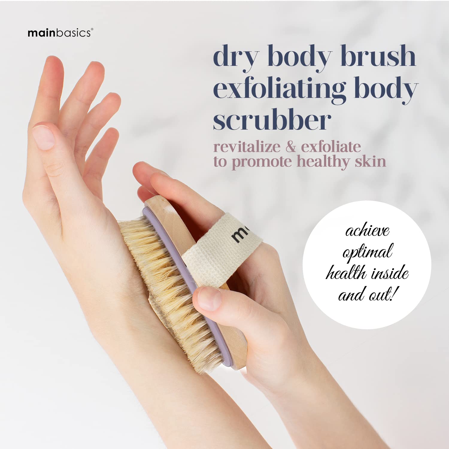 MainBasics Cepillo para drenaje linfático facilita la estimulación suave de la piel.