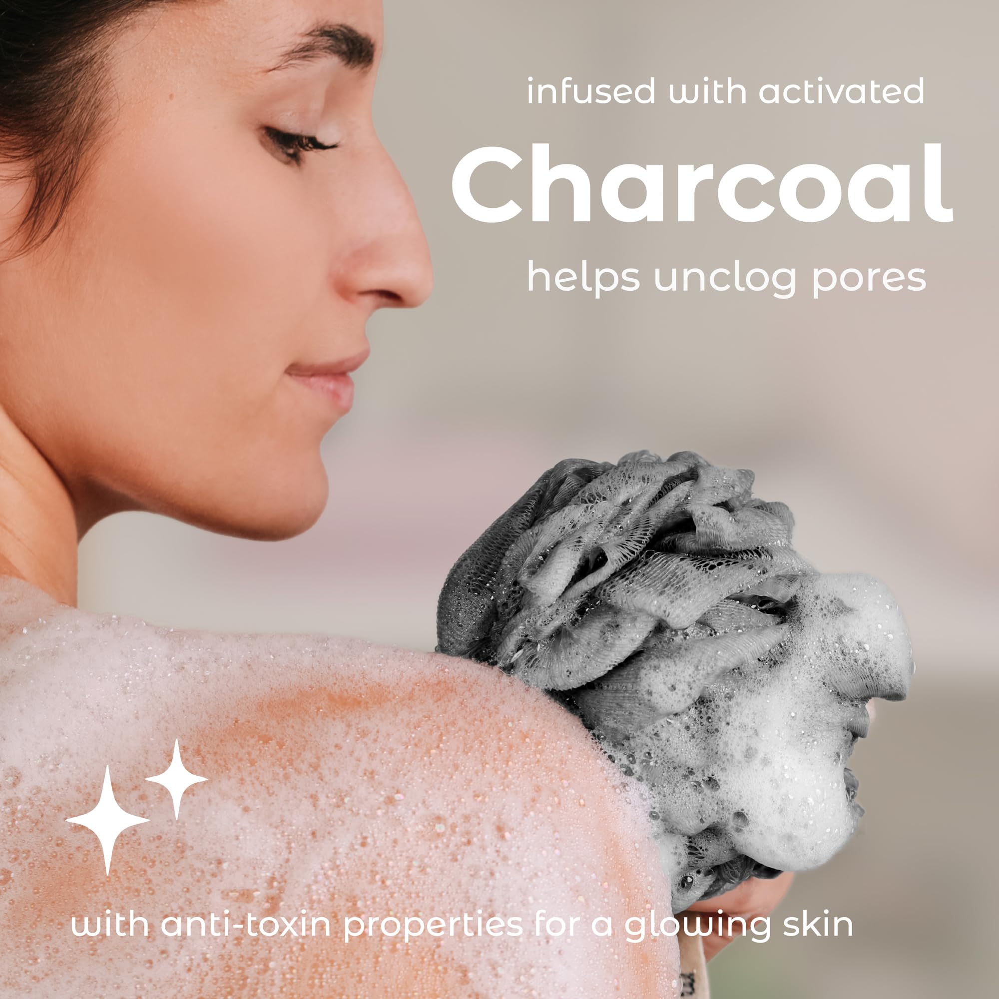 MainBasics mesh detail loofah highlighting high cell structure for lather