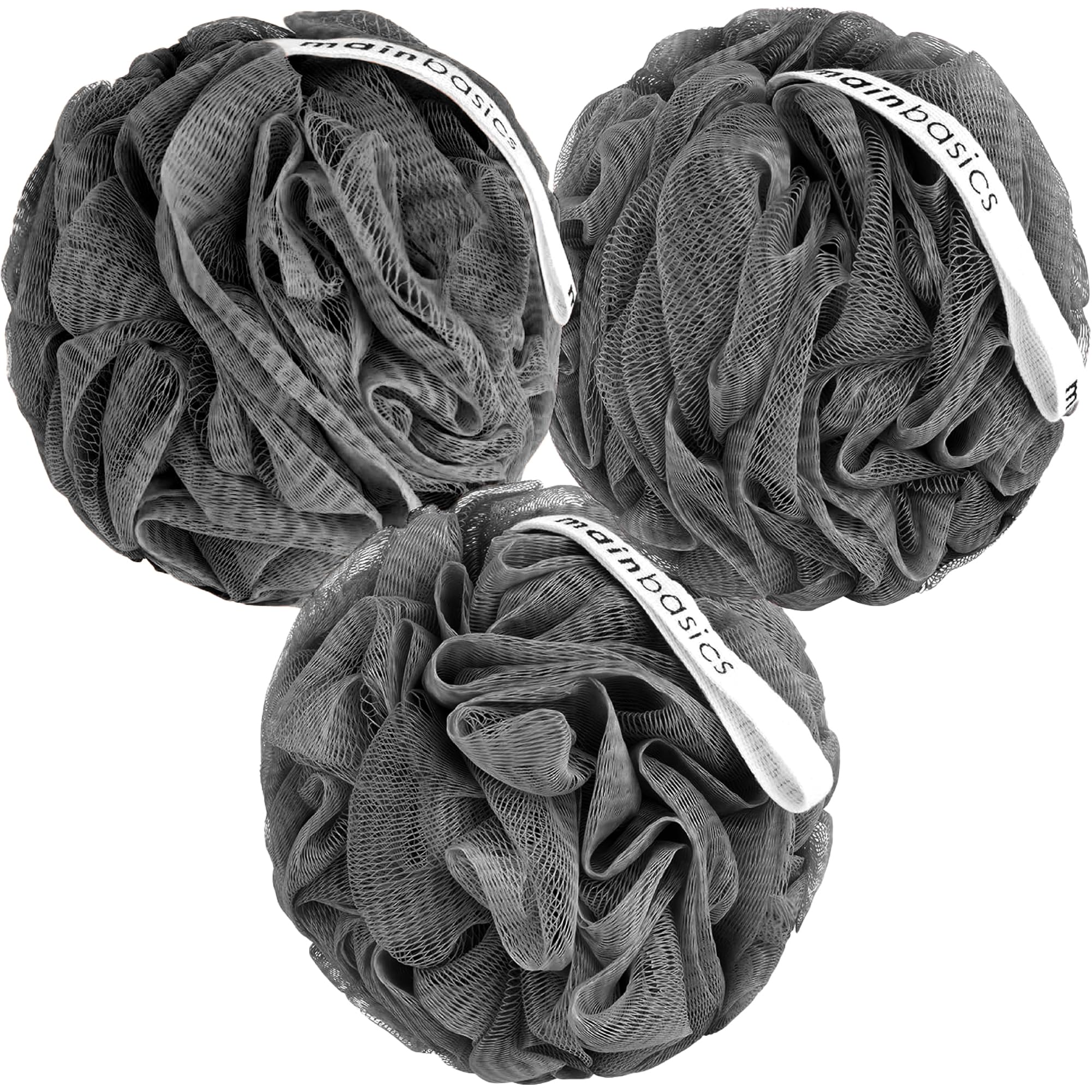 MainBasics charcoal infused loofah pack front view for a refreshing cleanse