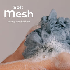 MainBasics esponja para baño, textura fina que suaviza la piel.