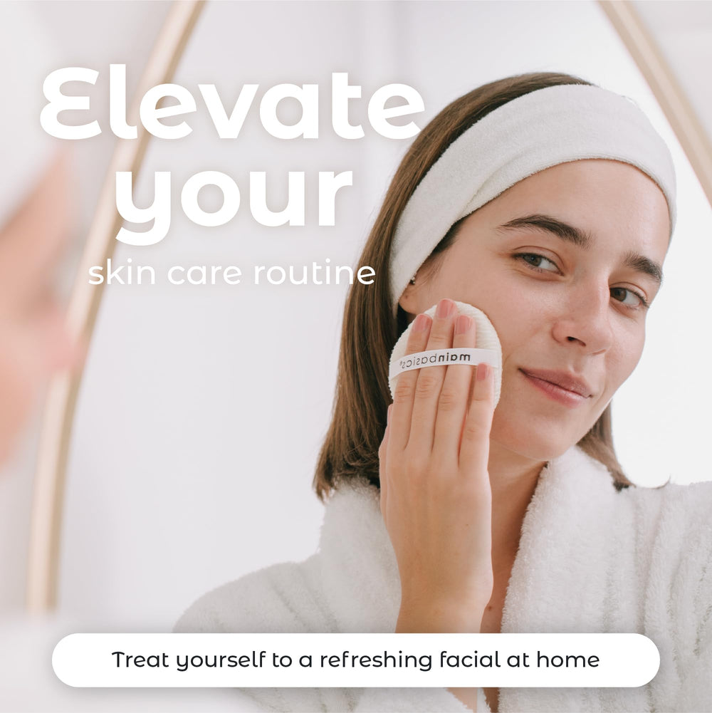 MainBasics esponjas exfoliantes faciales, duraderas para múltiples usos en casa o viaje.
