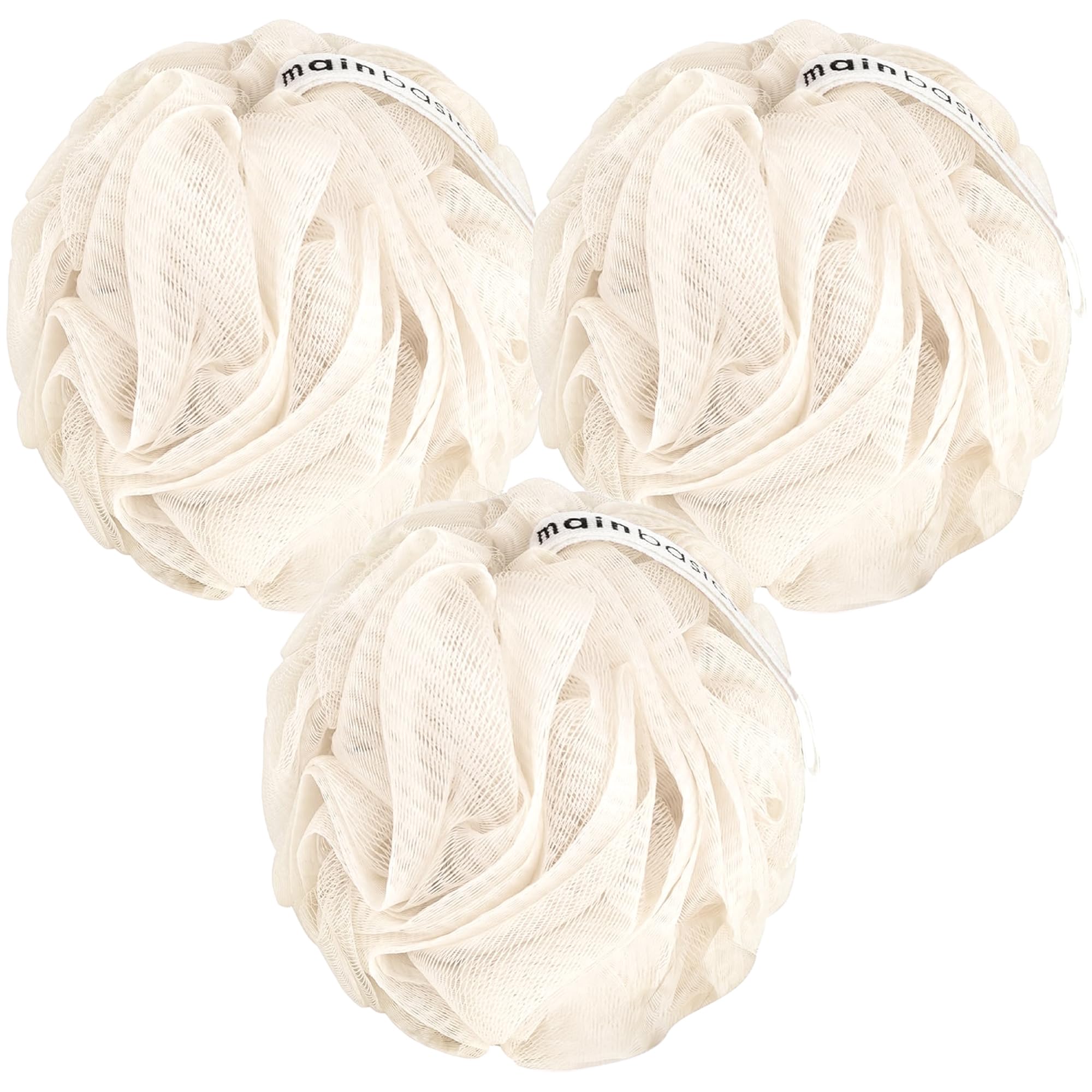 MainBasics lufa ducha algas, frontal para exfoliación suave diaria.