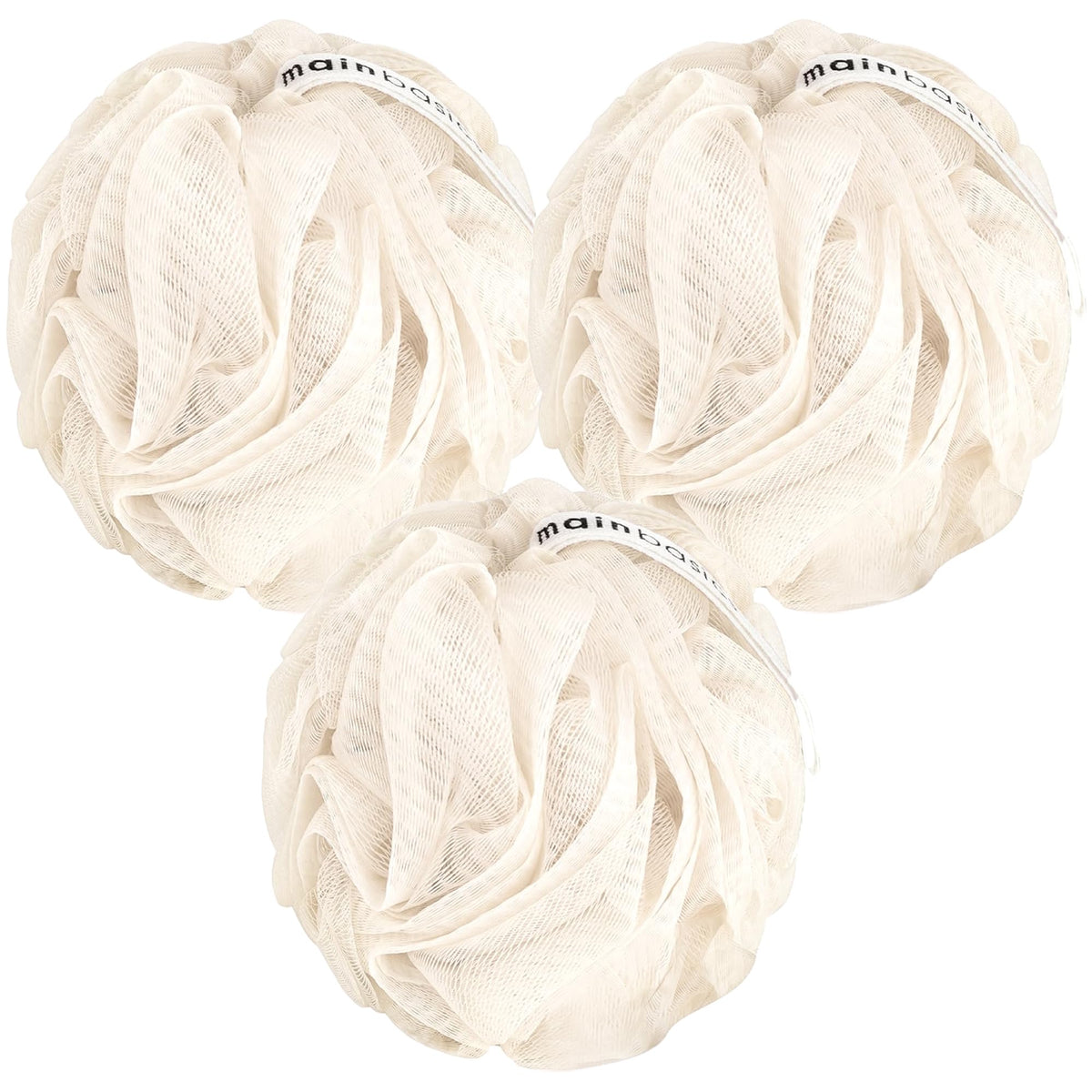 MainBasics lufa ducha algas, frontal para exfoliación suave diaria.