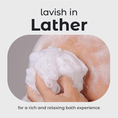 MainBasics lufa con nudo resistente, ideal para uso frecuente.