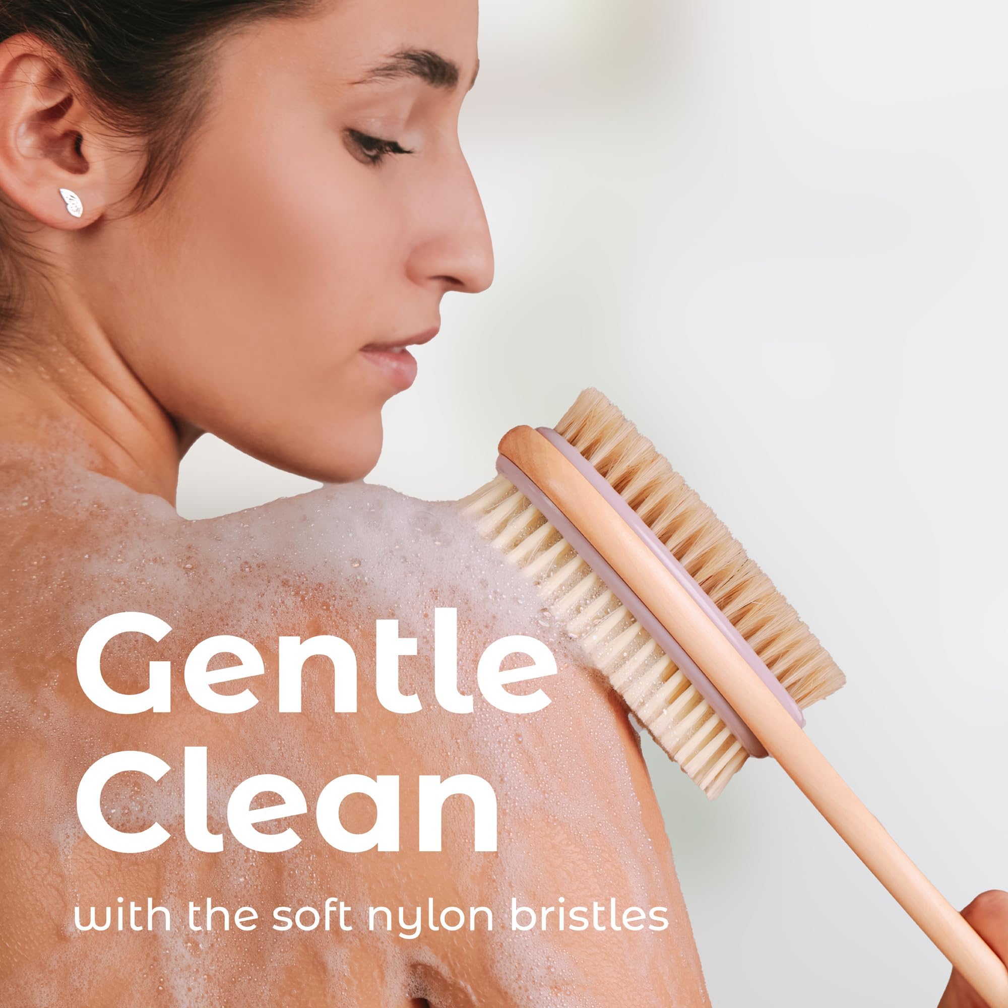 Mango ergonómico antideslizante de MainBasics para uso mojado.