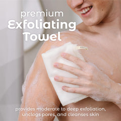 MainBasics toalla exfoliante, textura única para limpieza profunda con espuma