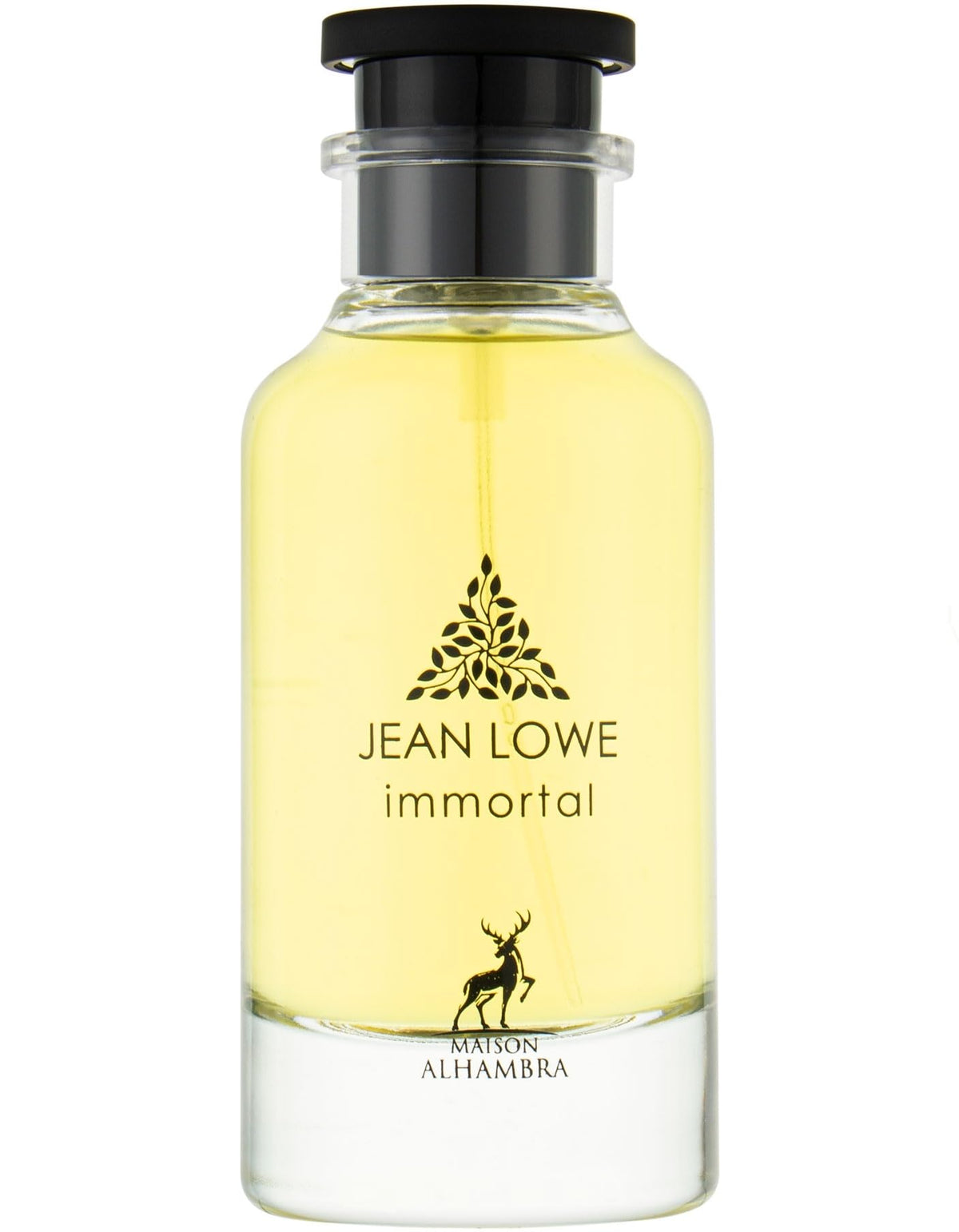 Maison Alhambra Jean Lowe Immortel bottle on display highlighting bold, versatile scent for daily wear.