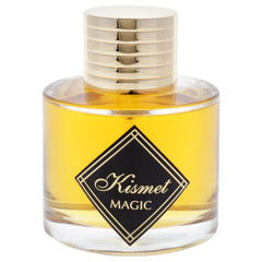 Close-up of Kismet Magic bottle highlighting premium design for confident wear.
