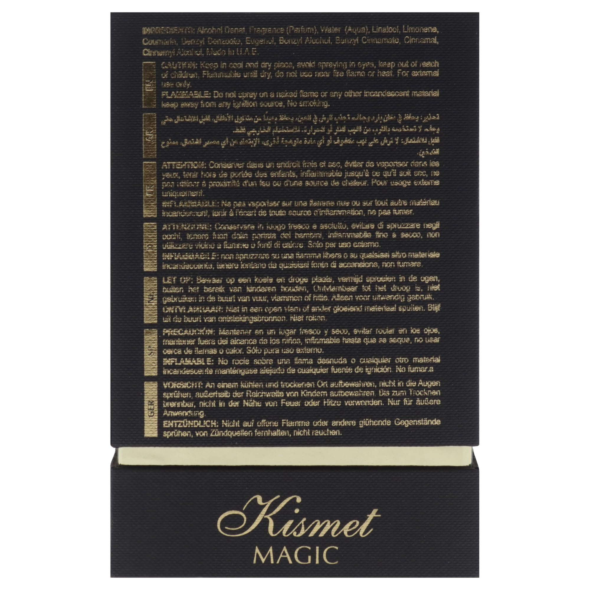 Kismet Magic bottle on a clean surface ready for daily wear.