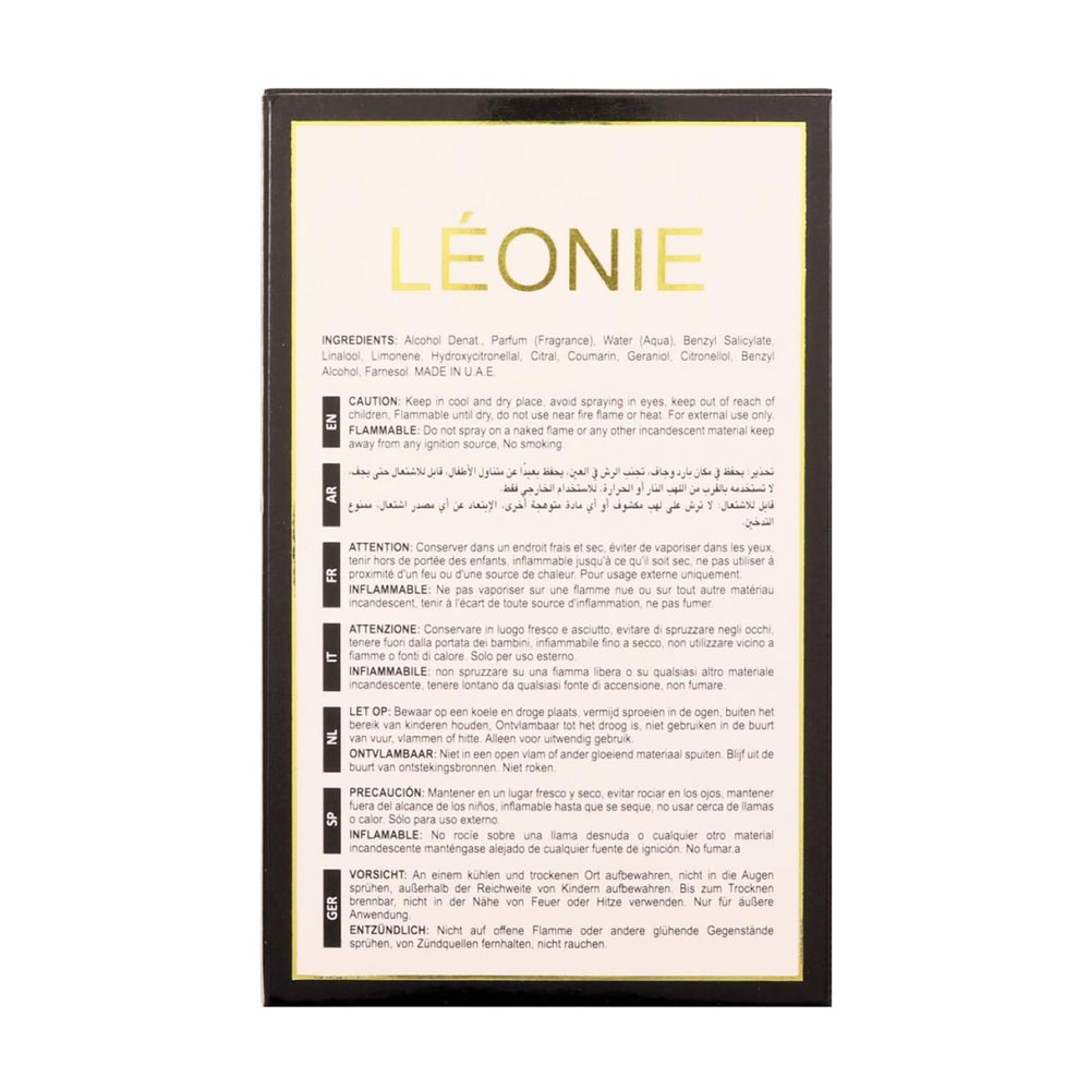 Apply Leonie Intense to pulse points for lasting scent