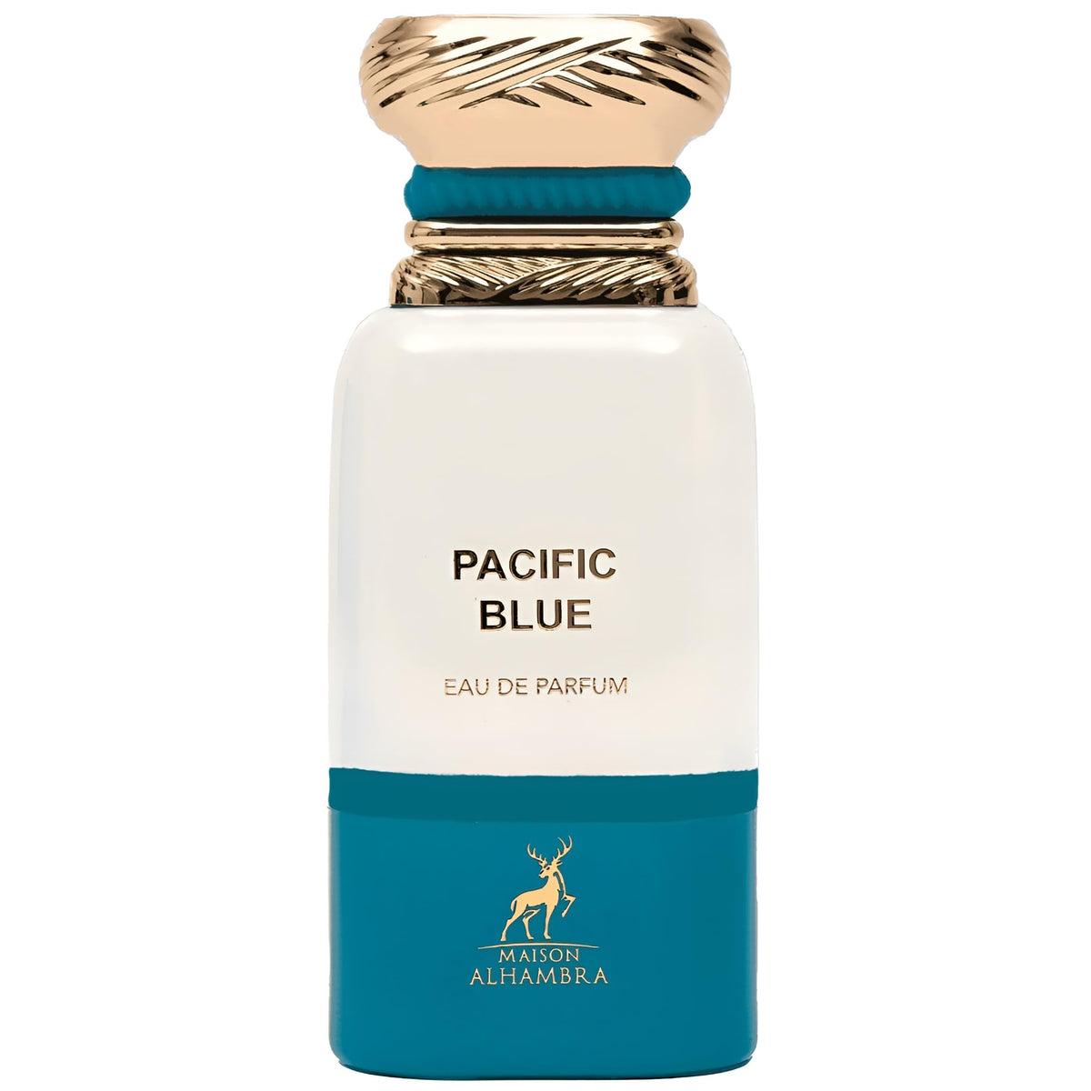Maison Alhambra Pacific Blue bottle front view for everyday freshness.