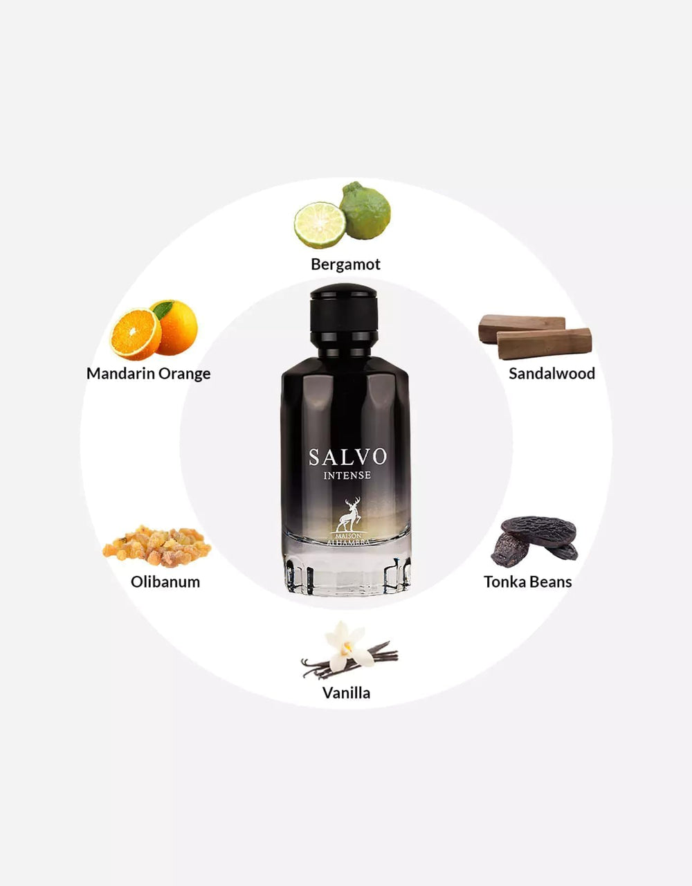 Maison Alhambra Salvo Intense atomizer spray demonstrating even distribution.