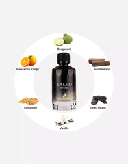 Maison Alhambra Salvo Intense atomizer spray demonstrating even distribution.