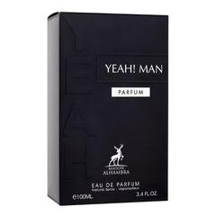 Maison Alhambra Yeah! Man packaging back view signals premium style for evening outings.