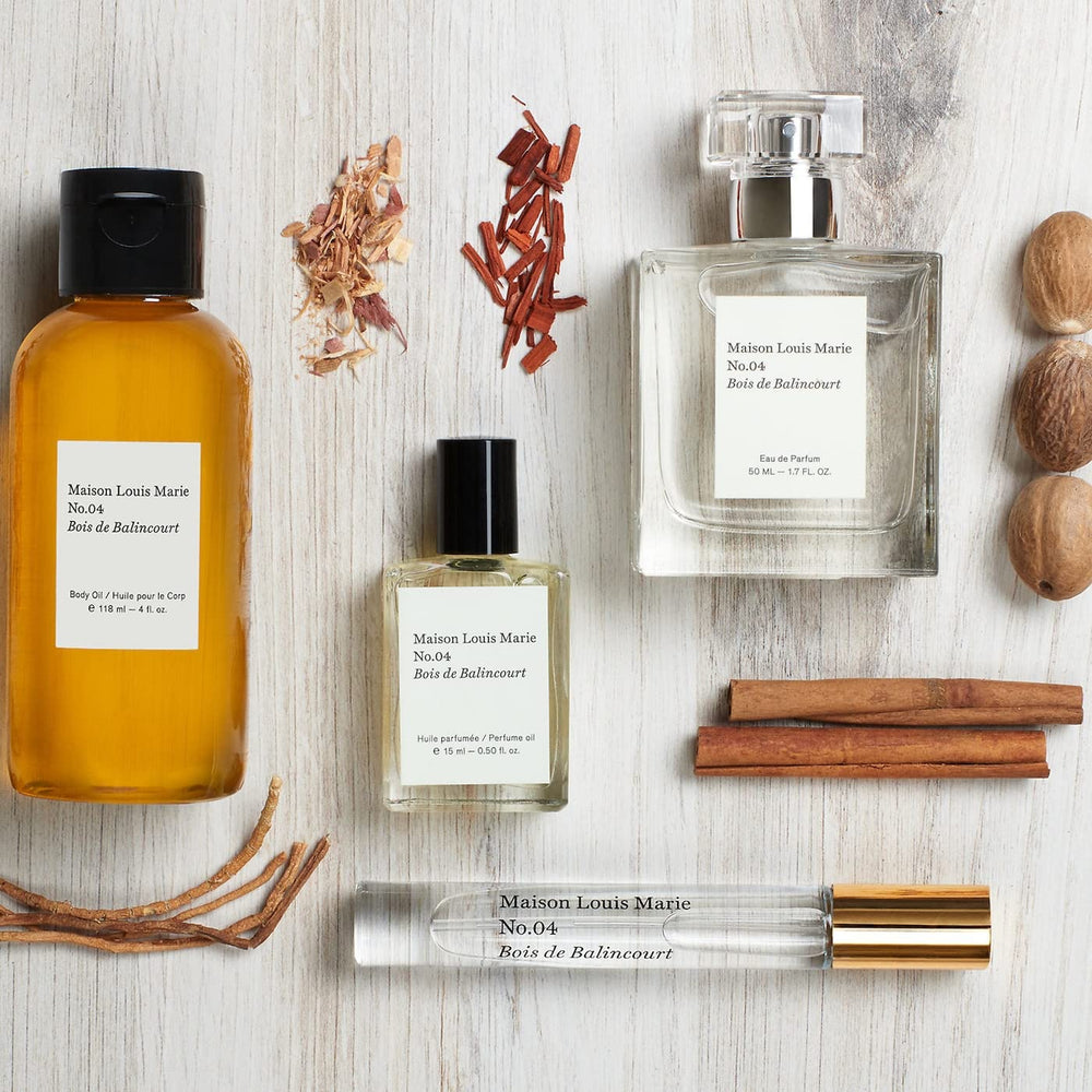 Maison Louis Marie No.04 pulse points application demonstrated for longer lasting scent