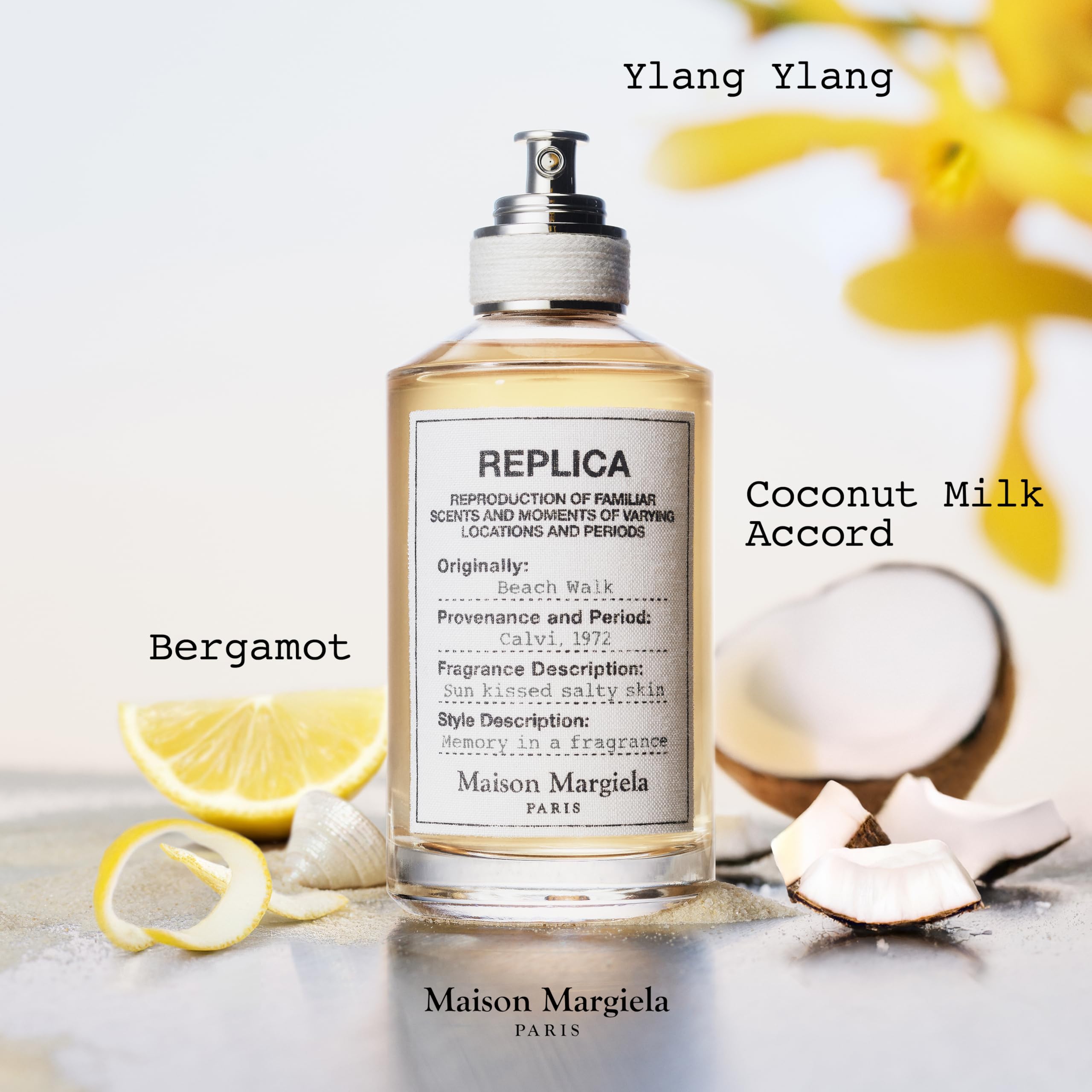 Maison Margiela Replica Afternoon Delight bottle close-up for afternoon warmth memories.