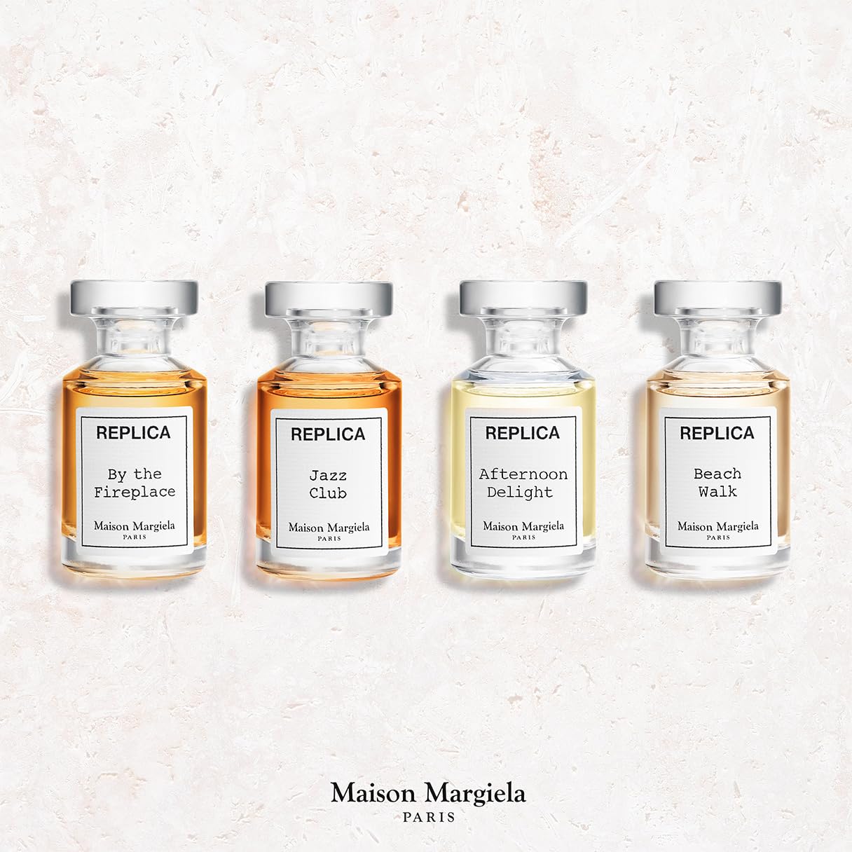Maison Margiela Replica Jazz Club bottle close-up, evoking evening urban sophistication.