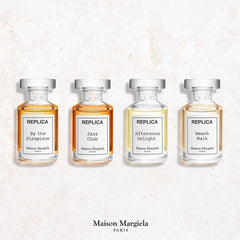 Maison Margiela Replica Jazz Club bottle close-up, evoking evening urban sophistication.