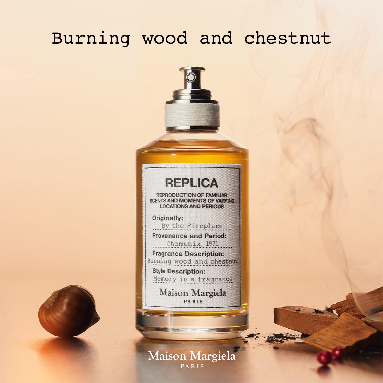 Maison Margiela Replica By the Fireplace packaging highlights unisex appeal for gifting.