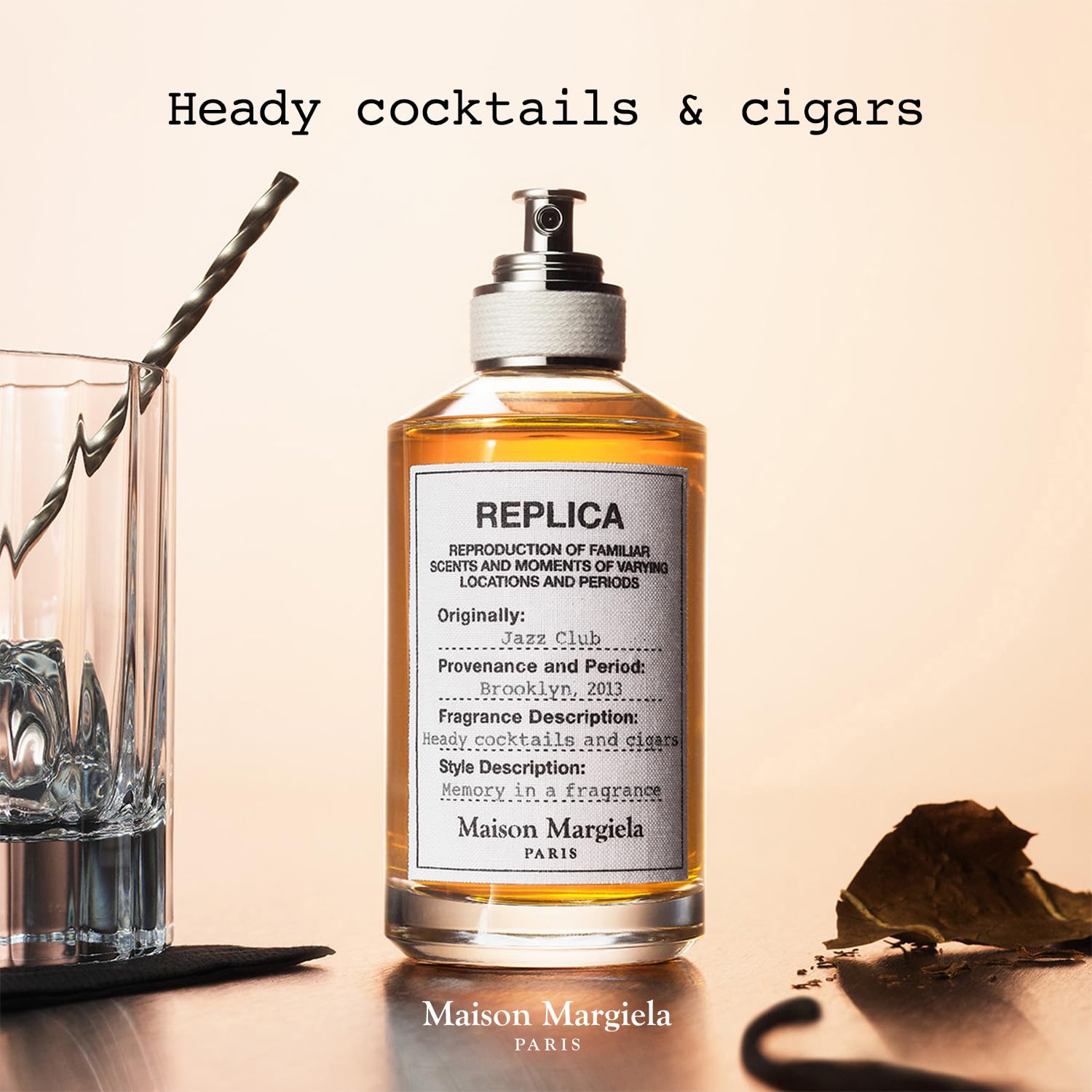 Maison Margiela Replica Jazz Club warm tones backdrop for autumn or winter evenings.