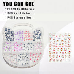 Charm de uñas Maituifos gatito kawaii para uñas llamativas.