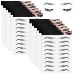 Maitys 12 sheets 4D hair-like brow tattoos pack delivers natural-looking brows.