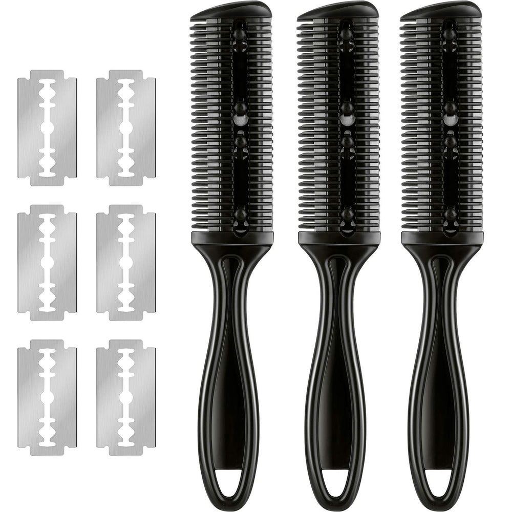 Maitys 3-piece haircut razor comb with blades for precise home styling