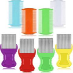 Maitys 8-piece double-sided lice combs for efficient lice detection and gentle grooming.