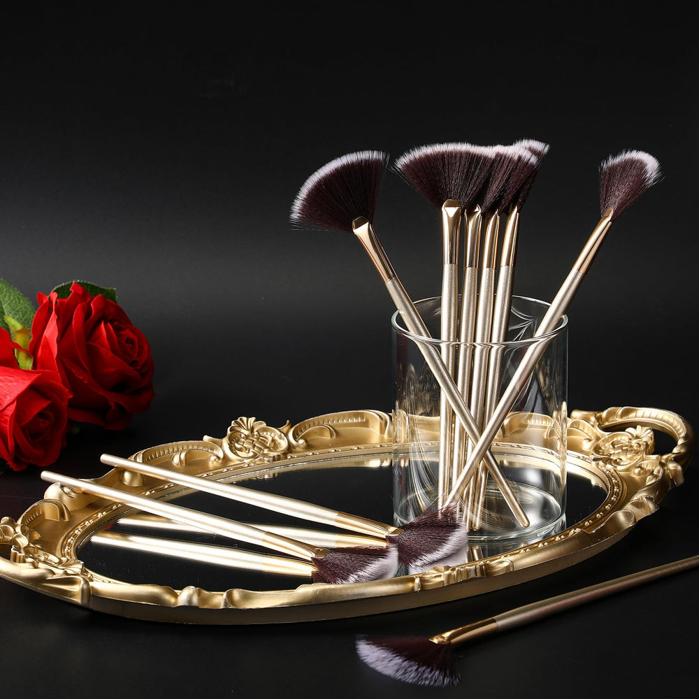 Protective brush covers help keep bristles clean between uses.