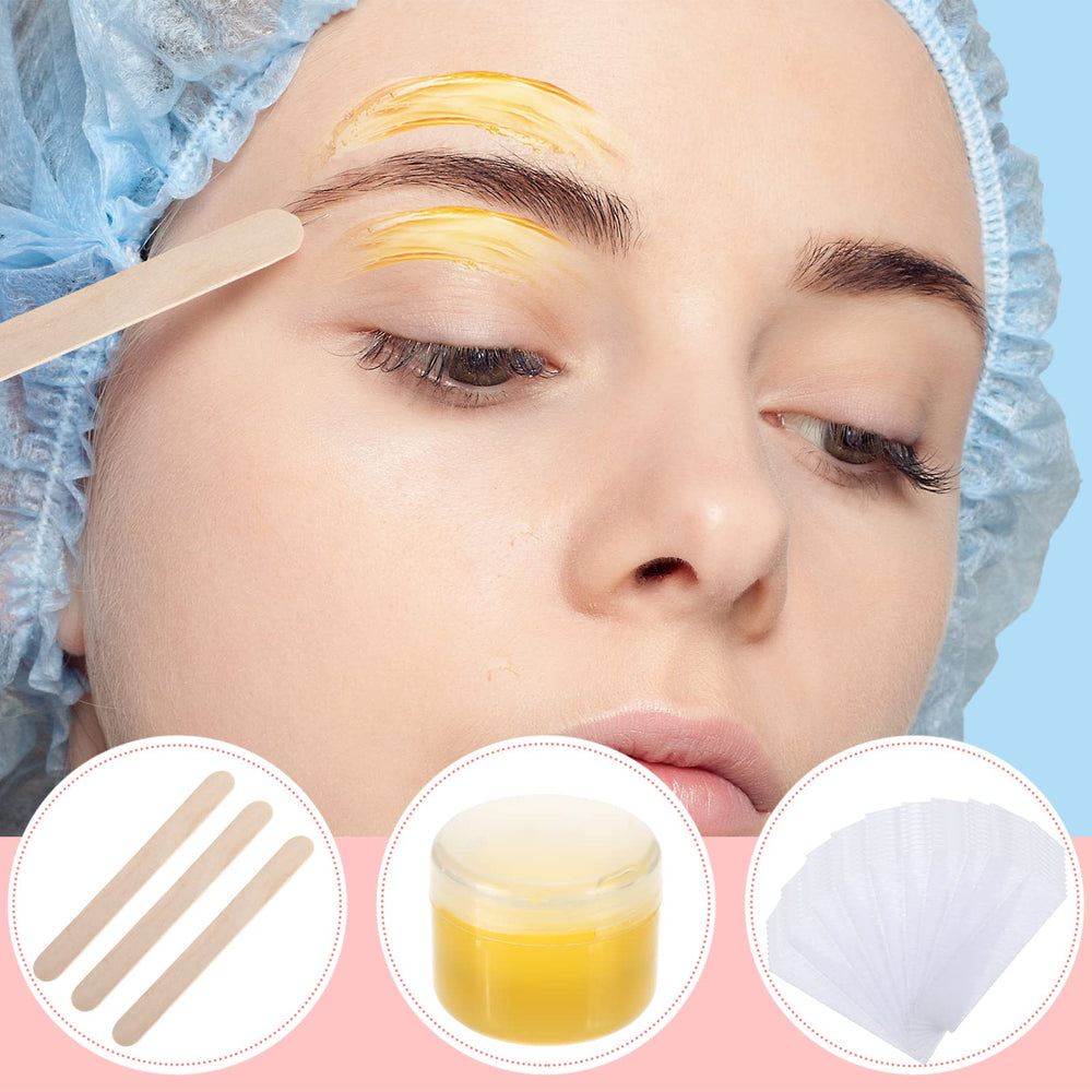 Maitys eyebrow wax strips application for family use at home.