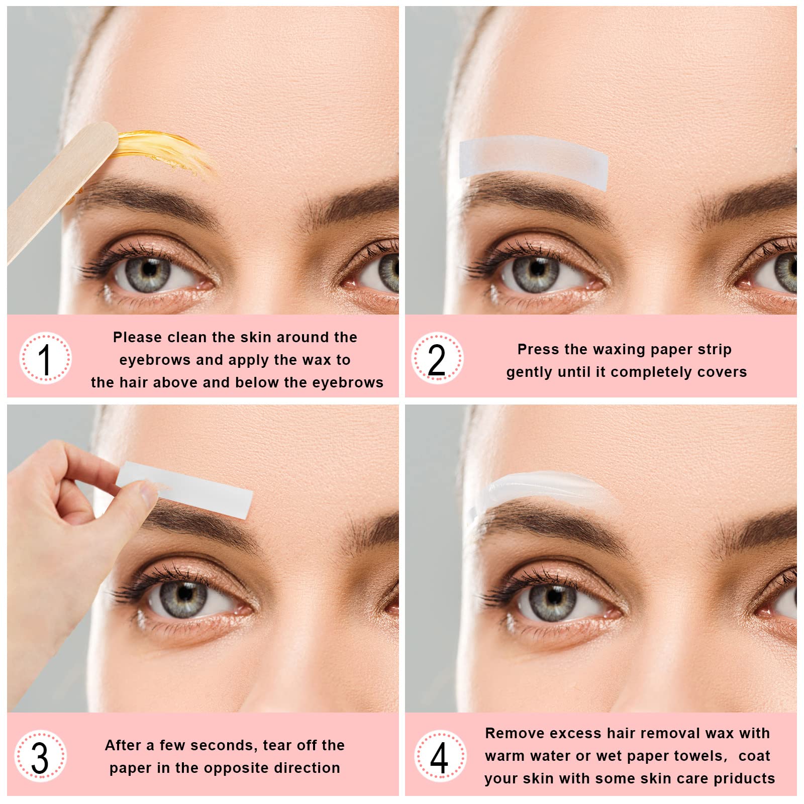Maitys eyebrow wax strips dual boxes emphasize value for daily use.