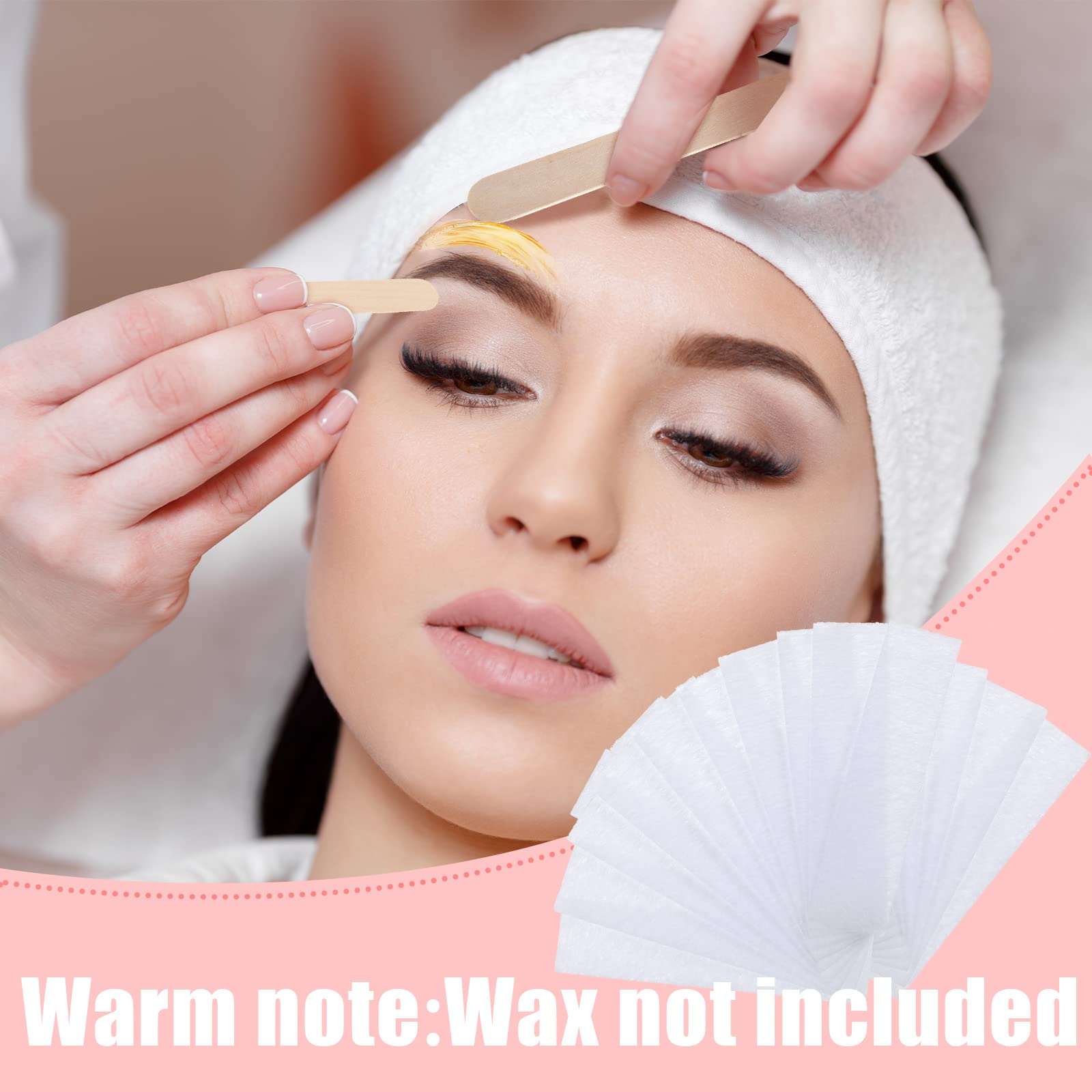 Maitys eyebrow wax strips close-up highlighting pre-cut size for shaping brows.