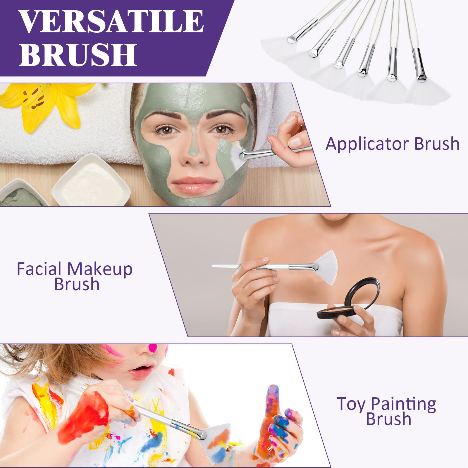 Maitys versatile brush for masks, serums, and powders.