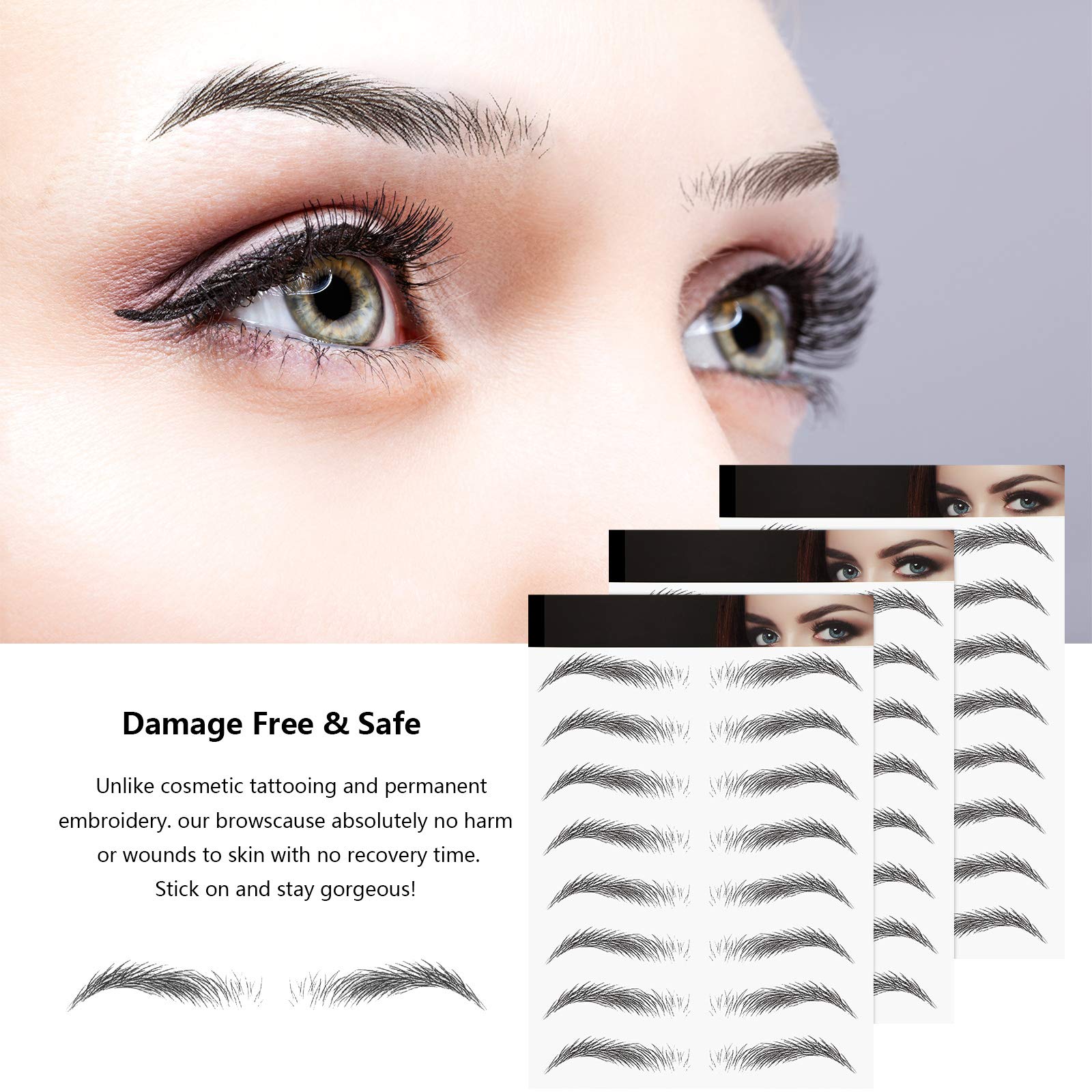 Maitys safe, skin-friendly brow tattoos are easy to remove and reuse.