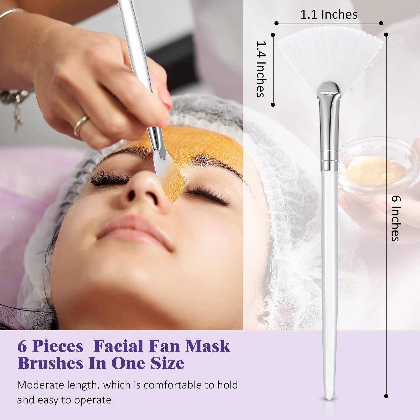 Maitys soft bristles deliver gentle, precise mask application.