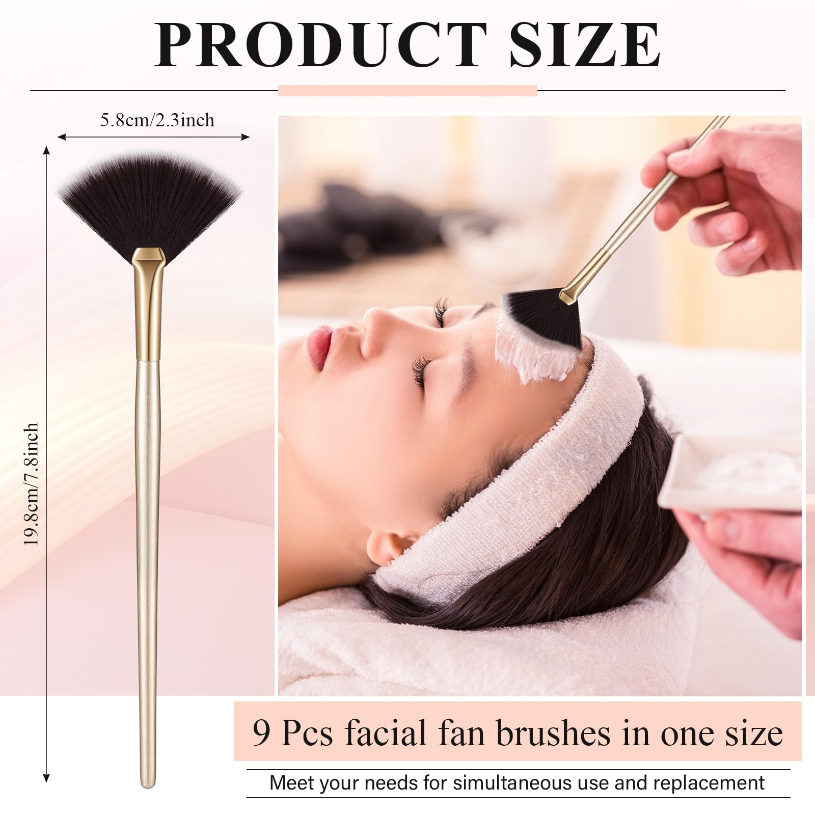 Soft fiber brush for gentle powder or blush application on all skin types.