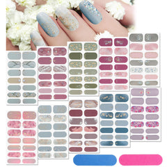 Maitys tiras de uñas con envoltura completa y brillo para un aspecto duradero.