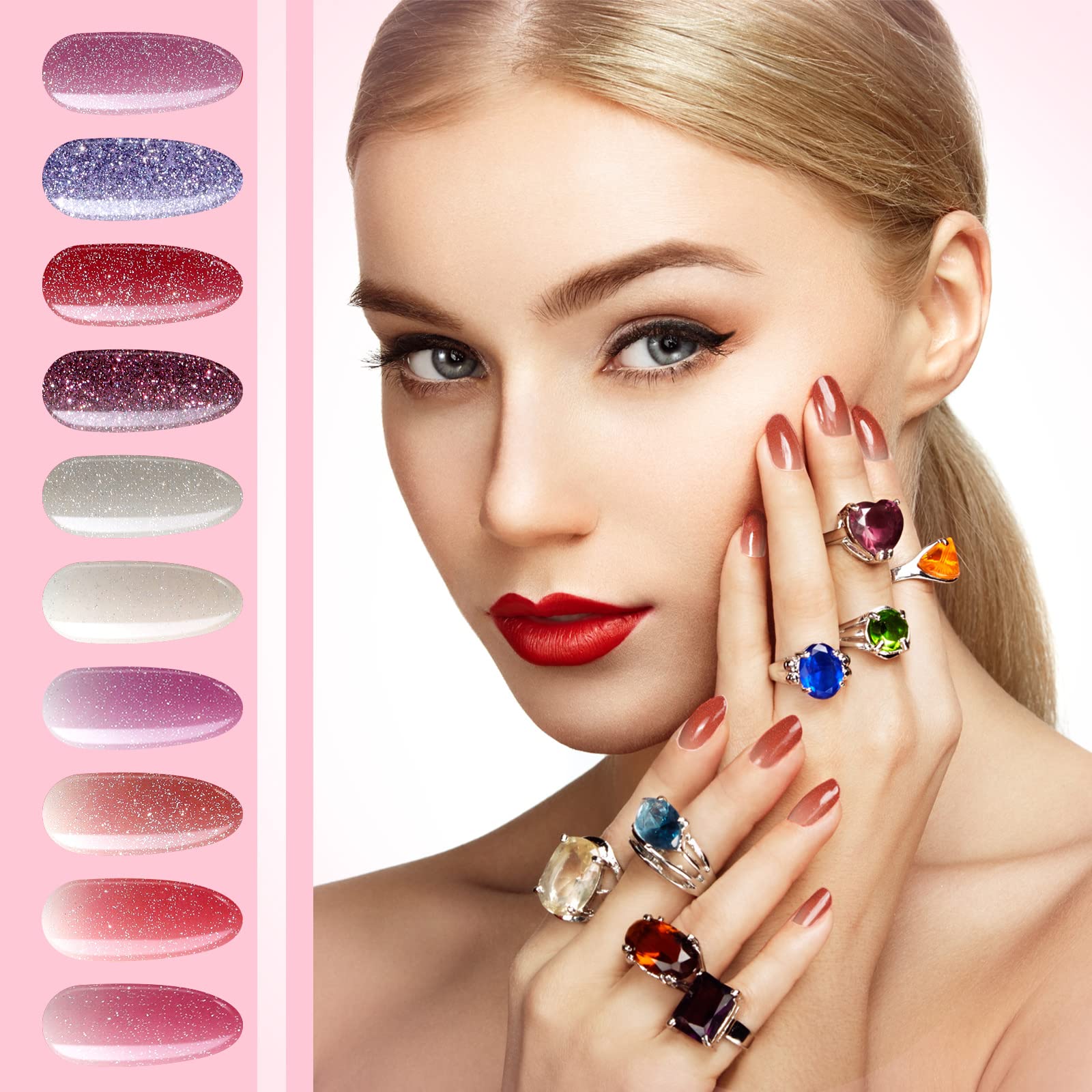 Ideal para uñas naturales, postizas o acrílicas durante fiestas y eventos
