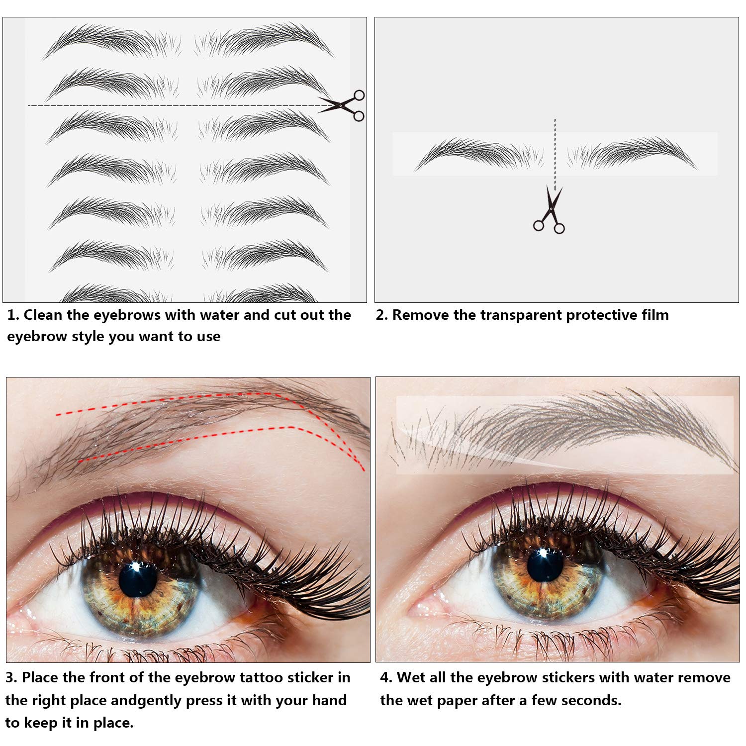 Maitys waterproof brow tattoos provide reliable adhesion for daily activities.