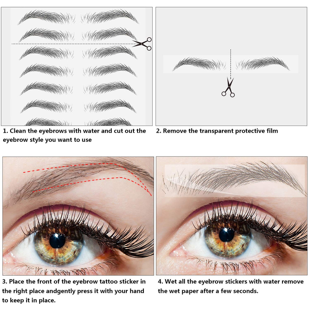 Maitys waterproof brow tattoos provide reliable adhesion for daily activities.