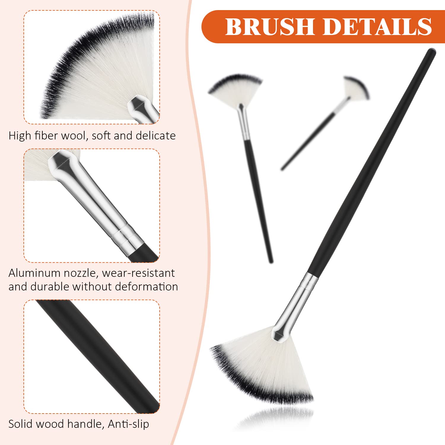 Maitys wooden-handle face brush delivers durable grip during use