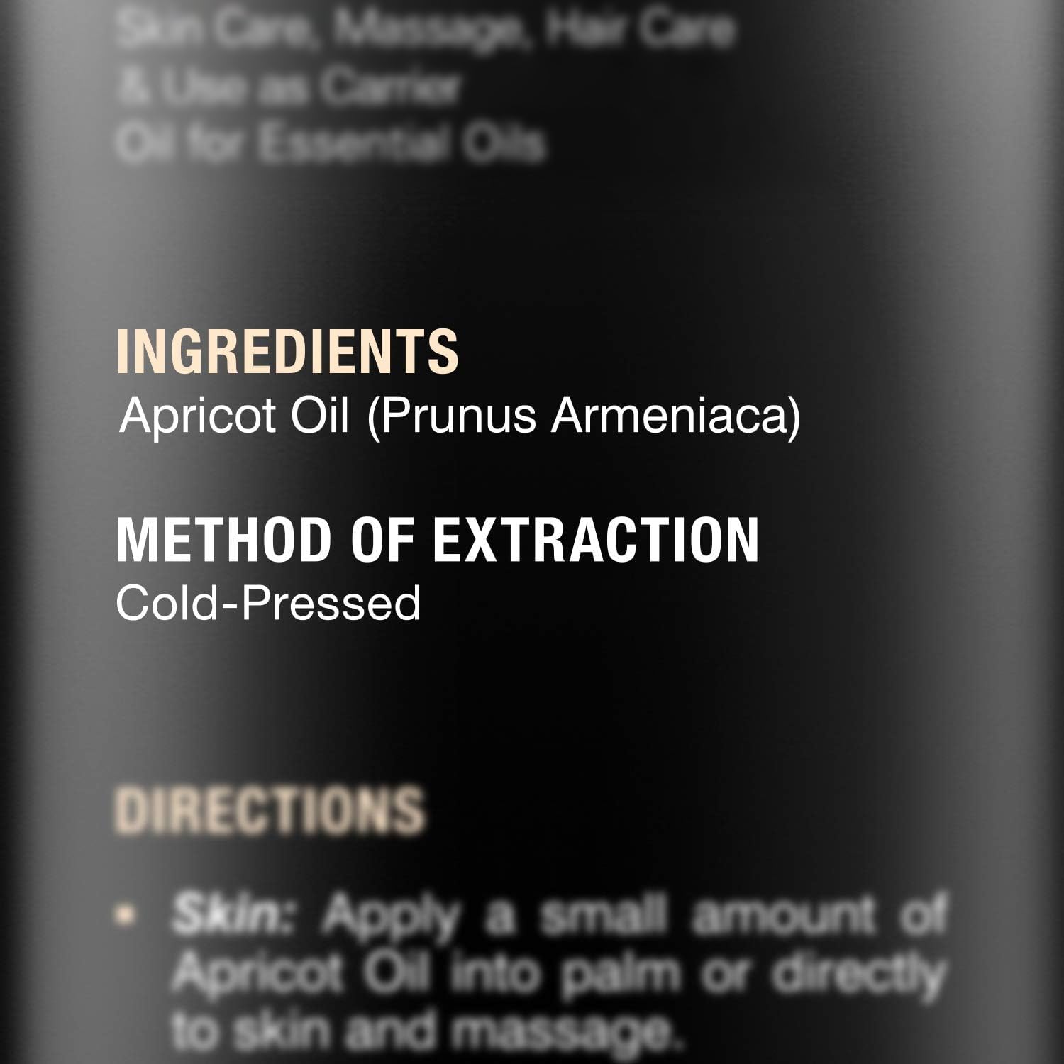 Majestic Pure aceite de albaricoque, base para cuidado de piel.