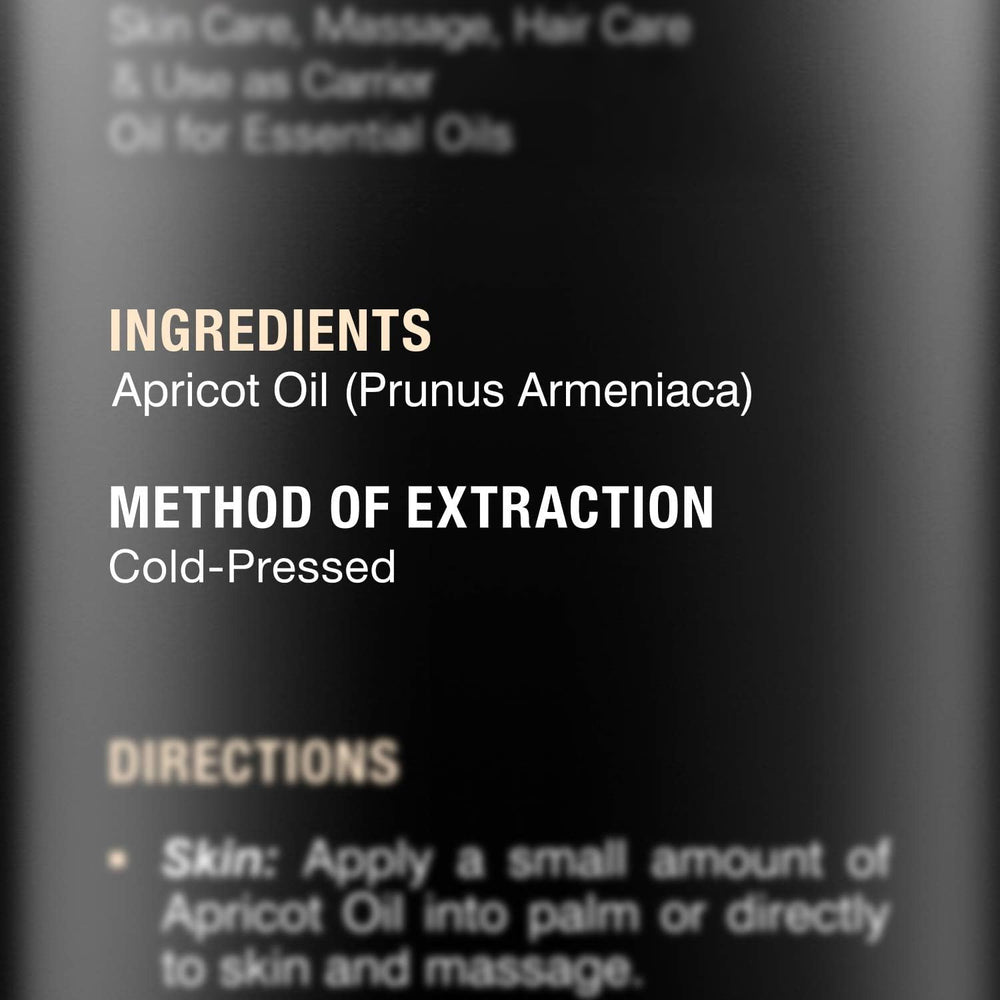 Majestic Pure aceite de albaricoque, base para cuidado de piel.